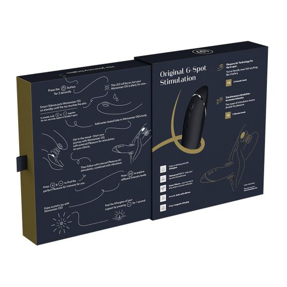 Вакуумный стимулятор для точки G и клитора с вибрацией Womanizer OG Dark Grey, 12 уровней, 3 режима sexstyle | Зображення 8