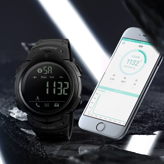 Чоловічий годинник Skmei 1301BK black Smart Watch | Зображення 3