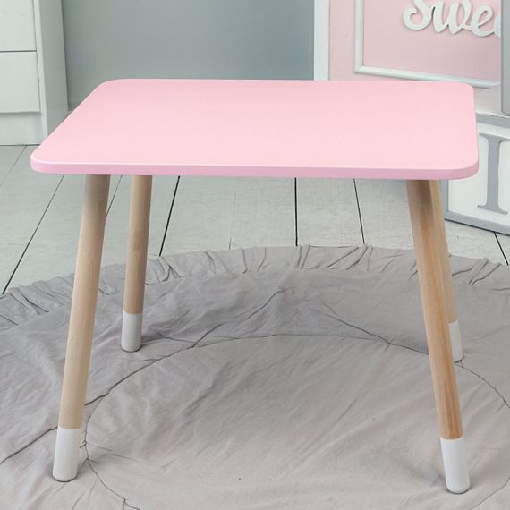 Дитячий прямокутний столик 46х60х45, стіл для дитячої кімнати, рожевий | Зображення 1