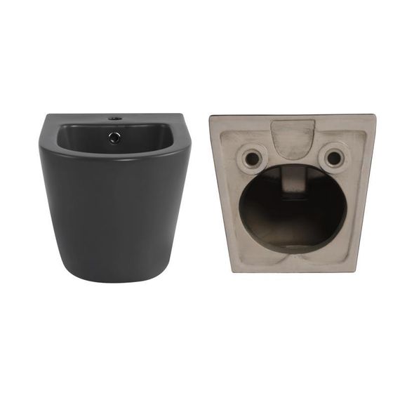 Комплект Qtap Robin Anthracite 3 в 1: подвесной унитаз Ultra Quiet + биде подвесное + раковина накладная QTROBAN49157 | Зображення 7