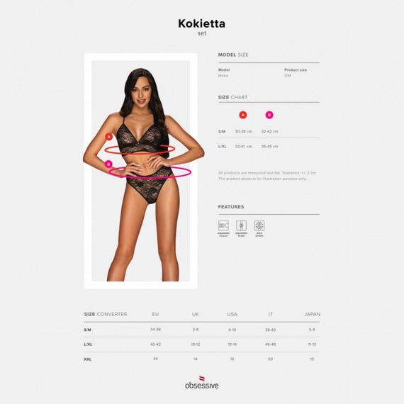 Комплект ObsessiveKokietta L/XL Sex Aura | Зображення 6