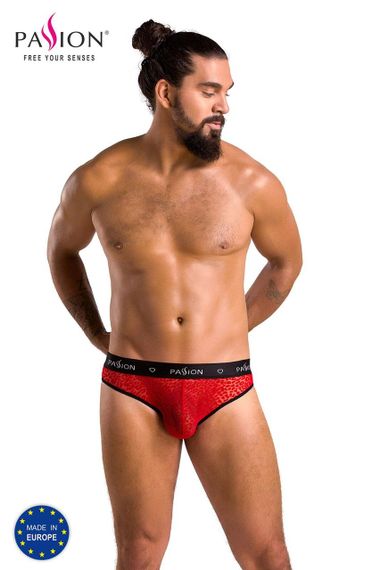 Чоловічі напівпрозорі труси Passion 031 SLIP MIKE XXL/XXXL Red, під леопард Sex Aura | Зображення 4
