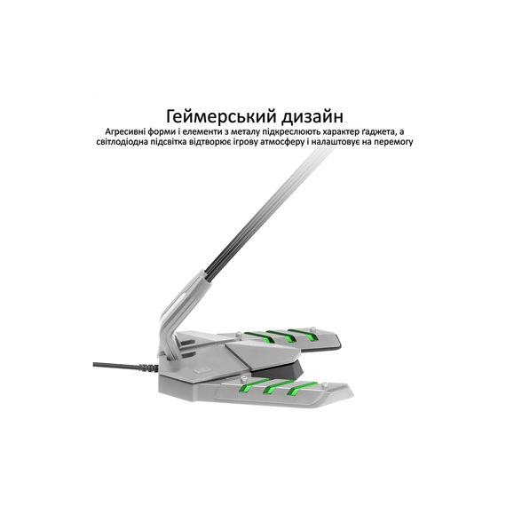 Мікрофон Vertux Streamer-3 LED USB Grey (streamer-3.grey) | Зображення 2