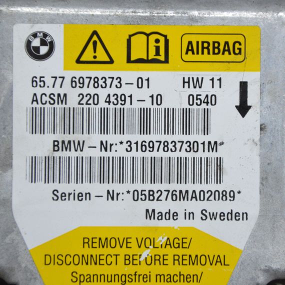 Блок управління подушки безпеки airbag BMW E60 2003-2010 Датчик подушки безпеки БМВ е60 65776978373 | Зображення 2