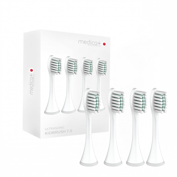 Насадки для звуковой зубной щетки (4шт) MEDICA+ KidsBrush 7.0 PINK (Япония)