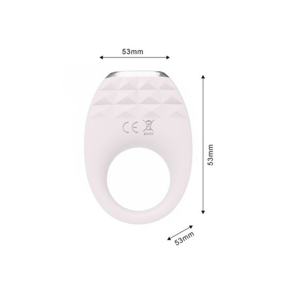 Вибрационное эрекционное кольцо Every Night Toys с подсветкой, белое sexstyle | Зображення 3