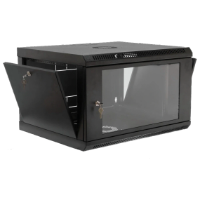 19" 6U, 600x400x373мм акрилове скло, чорна Шафа - Серверні шафи