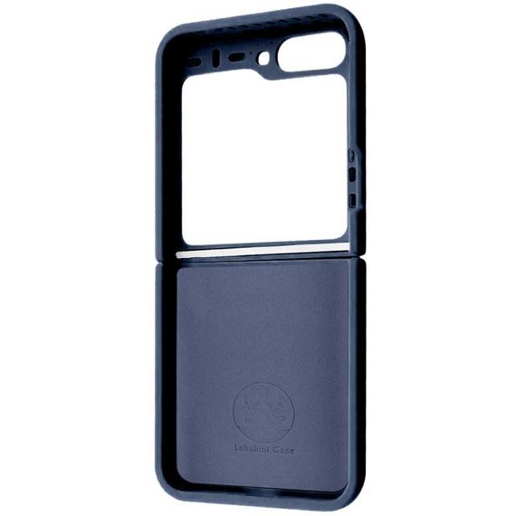Чохол Foldables Silicone Cover Lakshmi (AAA) для Samsung Galaxy Z Flip5 Білий / White Темно-синій / Midnight blue | Зображення 3