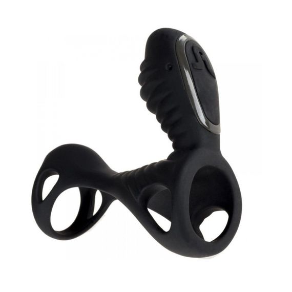 Ерекційне кільце з 2 моторами Adrien Lastic Gladiator F чорне Sex Aura