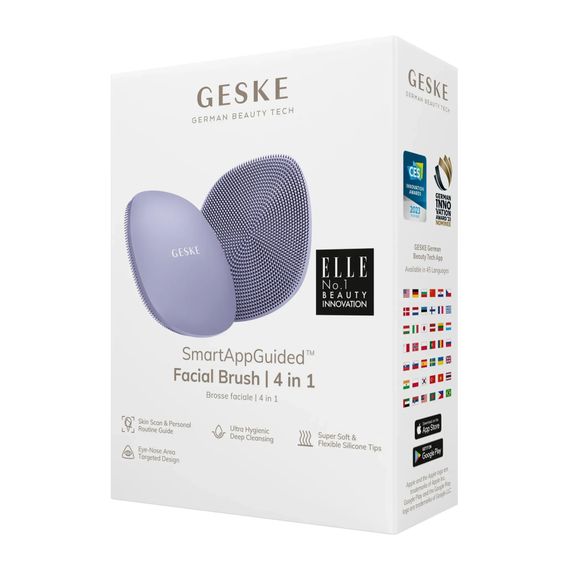 Щетка для лица GESKE Facial Brush 4в1 white, Фиолетовый | Зображення 7