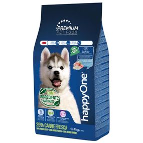 Корм happyOne Premium Junior Fresh Meat сухой со свежим мясом для щенят и юниоров всех пород 4 кг