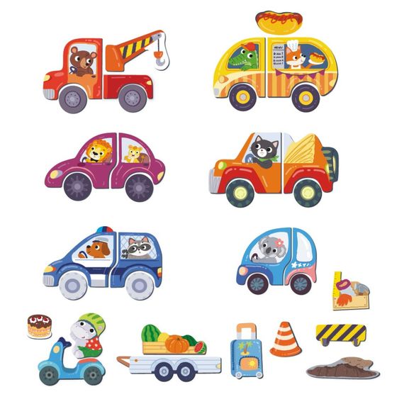 Магнітна гра "Дорожні пригоди" 200244, 1 магнітна дощечка, 36 магнітів | Зображення 3