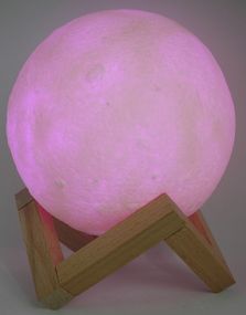 Ночник луна на аккумуляторе светильник 3D разноцветный большой реалистичный Moon Lamp зарядка от USB ЛЕД LED