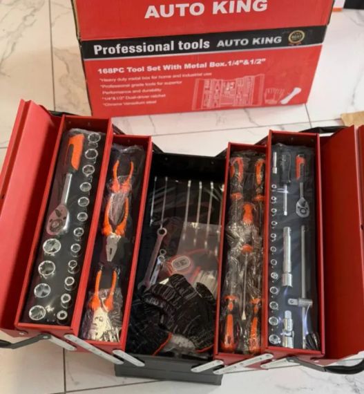 Набір інструментів/Ящик трисекційний з інструментом, 168 предметів