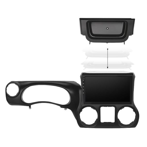 Штатная магнитола Lesko для Jeep Wrangler III (JK) 2007-2018 экран 10" 4/64Gb CarPlay 4G Wi-Fi GPS Prime Джип | Зображення 2