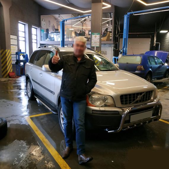 Кенгурятник WT004 (нерж) для Volvo XC90 2002-2016 гг