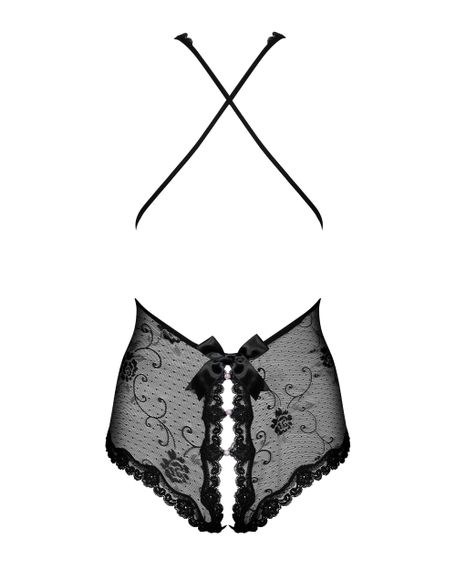 Боді з вирізом Obsessive Fiorenta Чорне S/M | Зображення 4