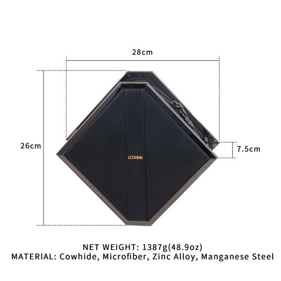 Сумка для секс-іграшок LOCKINK Mysterious Square Kink Bag, чорна, набір для бондажу в комплекті | Зображення 7