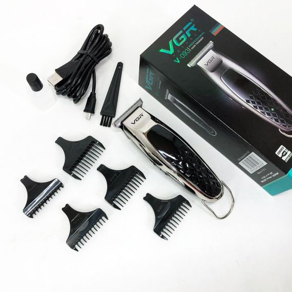 Бездротова акумуляторна машинка для стрижки триммер VGR V-093 з насадками | Зображення 8