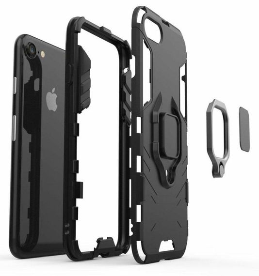 Чехол бампер Primolux Ring Armor для Apple iPhone 7 / iPhone 8 - Black | Зображення 4