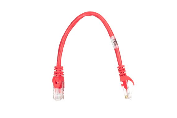 Патч-корд 2E Cat 5e,UTP,RJ45, 26AWG ,7/0.16 CCA, 0.20m, PVC,Red (2E-PC5ECA-020RD) | Зображення 1