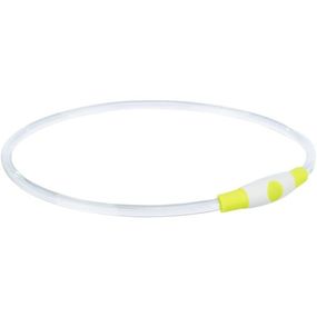 Нашийник Trixie Flash Light Ring USB для собак мигаючий силіконовий зелений розмір  L–XL 65 см/8 мм