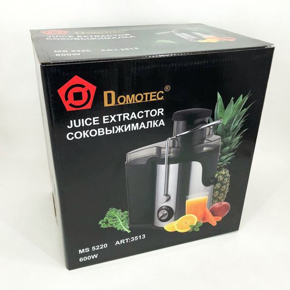 Соковижималка на склянку Domotec MS-5220 600 W, Соковижималка для яблук, Соковижималки побутові KP-44 | Зображення 8