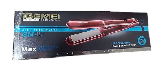 Профессиональный утюжок - выпрямитель Gemei GM-451 с терморегулятором Красный | Зображення 4