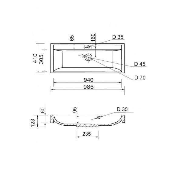 Раковина накладна Adamant STRENG NEW, прямокутна (100002890) | Зображення 5