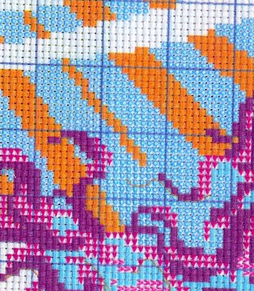Набір для вишивання за нанесеною на канву схемою ""Mermaid (5)". AIDA 14CT printed 43*56 см | Зображення 5