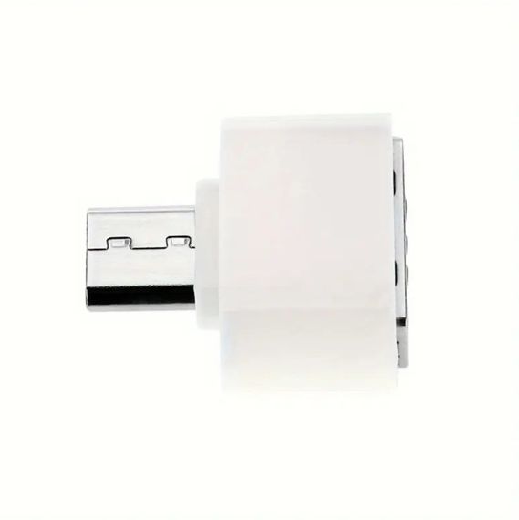 Універсальний адаптер Micro USB до USB, для планшетів, ПК, телефонів. Білий | Зображення 1