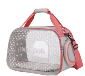 Сумка для Кошек с Прозрачными Стенками Складная Переноска для Путешествий с Животными до 7 кг MoorPet Розовая