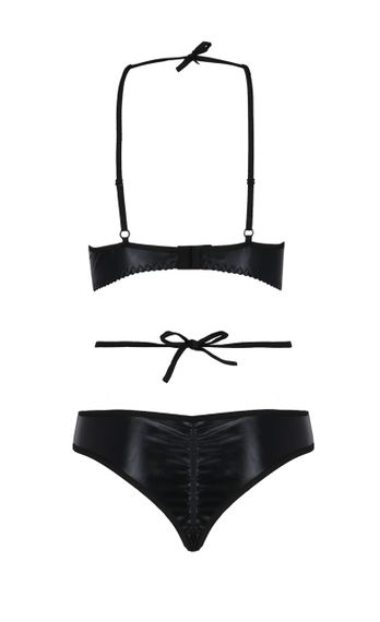 Комплект білизни з декоративними елементами NAVEL SET black S/M - Passion | Зображення 3