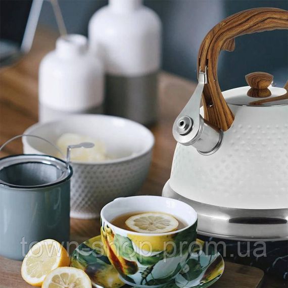 Чайник Kamille Whistling Kettle White 2.7л из нержавеющей стали со свистком KM-1098-WH | Зображення 3