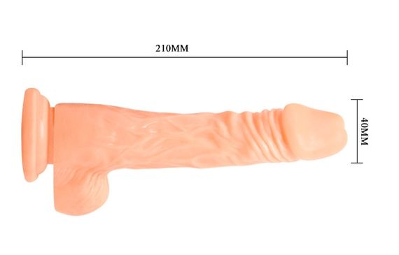 Вибратор на присоске BAILE - COCK 9,3'' BW-008070A sexstyle | Зображення 13