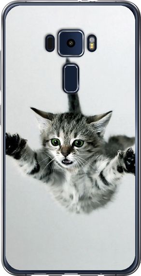 Чехол на Asus Zenfone 3 ZE520KL Летящий котёнок "2322u-449-17620"