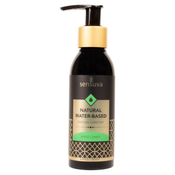Лубрикант на водній основі Sensuva Natural Water-Based (125мл) без гліцерину та парабенів, Яблучні цукерки