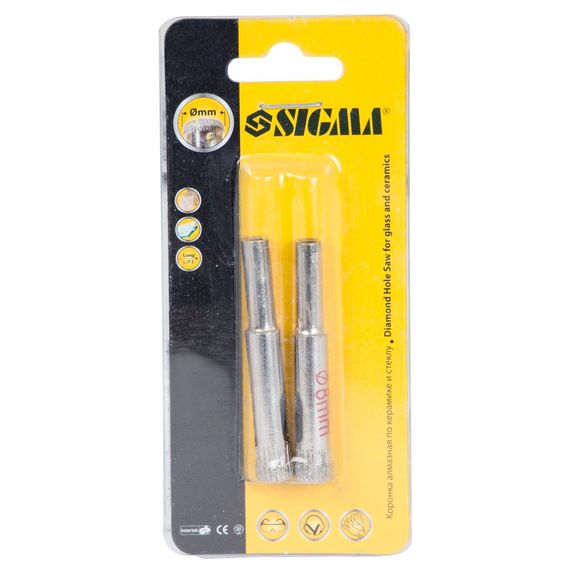 Коронки алмазні Sigma по кераміці і склу Ø8 мм (1541081)