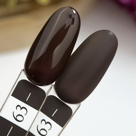 Гель-лак Crooz 63 (глибокий шоколадний) 8мл | Зображення 1