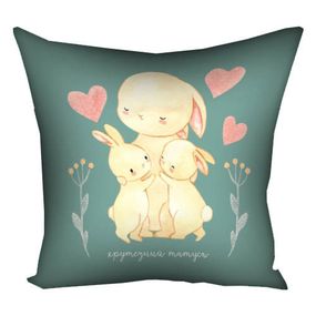 Подушка габардинова з принтом Крутезний татусь 40x40 (4P_23NY051)