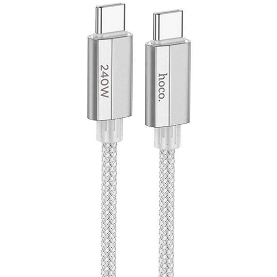 Дата кабель Hoco U134 Primero Type-C to Type-C 240W (1.8m) Gray