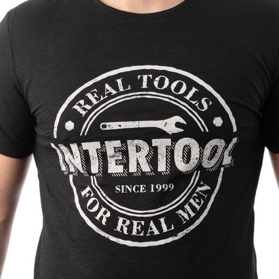 Футболка чорна, 100% бавовна, S INTERTOOL SP-2201 | Зображення 4