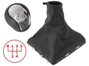 Opel Vectra C (02-08) ручка КПП переключение передач 5 ступка + чехол + рамка БЕЛАЯ, Опель Вектра С