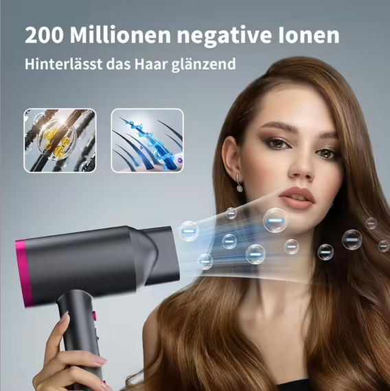 Фен із дифузором, фен Ion для кучерявого волосся, фен 1800 Вт із насадкою для швидкого висихання, салонний фен | Зображення 2