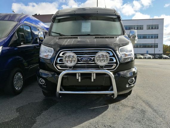 Козирьок на лобове скло (чорний глянець, 5мм) для Ford Transit 2014-2024 рр | Зображення 6
