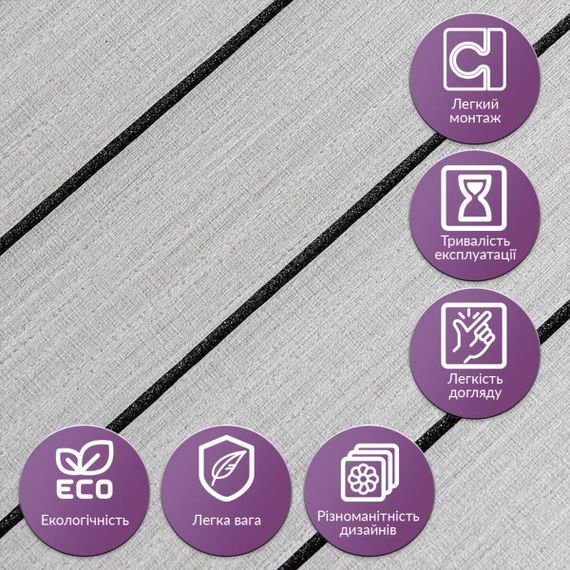 Покриття вінілове самоклеюче 3D рейки скандинавський білий шпон 600*600*2,8мм (D) SW-00002197 | Зображення 4