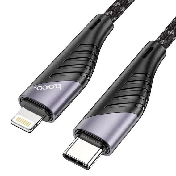 Дата кабель Hoco U95 Freeway 4in1 USB/Type-C to Type-C/Lightning 60W (1.2m) Black | Зображення 1