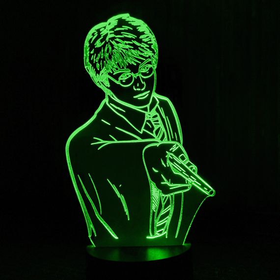 Акриловий світильник-нічник Гарі Потер зелений tty-n001571
