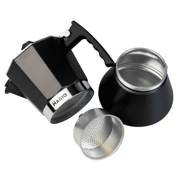 Гейзерная кофеварка Magio MG-1005, гейзерная кофеварка для плиты, кофеварка гейзерного типа, кофейник | Зображення 3
