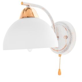 Бра направленного света настенное накладное прованс LK-636W/1 E14 WH+FG